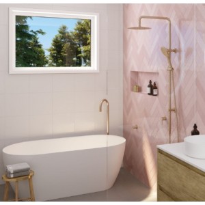 Kaya Urban Brass Twin Shower